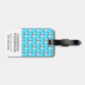 Kundenspezifische Foto-Segelboote auf blauem Gepäckanhänger (Rückseite horizontal)