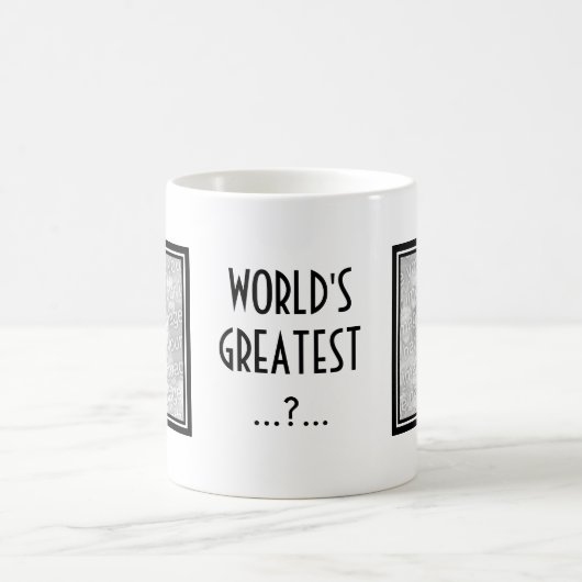 Kundenspezifische Foto-Tasse mit eleganter Grenze Kaffeetasse (Mittel)