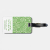 Kundenspezifische Foto-u. Monogramm-Kontur Gepäckanhänger (Rückseite horizontal)