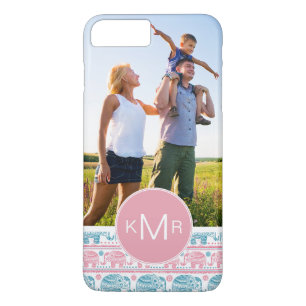 Kundenspezifische Foto-u. Monogramm-rosa u. Case-Mate iPhone Hülle
