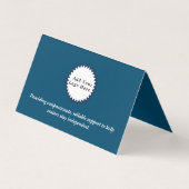 Kundenspezifische Foto- und Logo-Senior-Partnerin Visitenkarten (Rückseite)