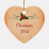 Kundenspezifische Foto-Weihnachtsverzierungen Keramik Ornament (Hinten)