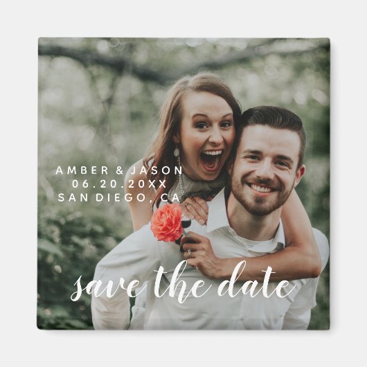 kundenspezifische Fotografie Save the Date Magnet (Vorne)
