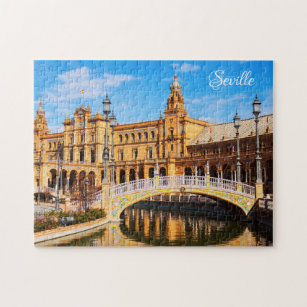 Kundenspezifische Fotopuzzlespiele Text Sevillas Puzzle