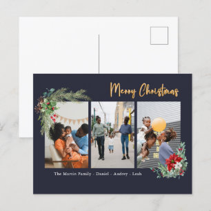Kundenspezifische Fotos Frohe Weihnachts-Postkarte Feiertagspostkarte