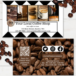 Kundenspezifische Fotos Kaffeebohnen Visitenkarte Treuekarte