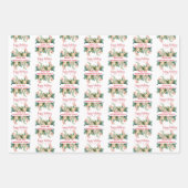 Kundenspezifische Fotos und Name Feste Grünpflanze Geschenkpapier Set (Vorderseite 2)