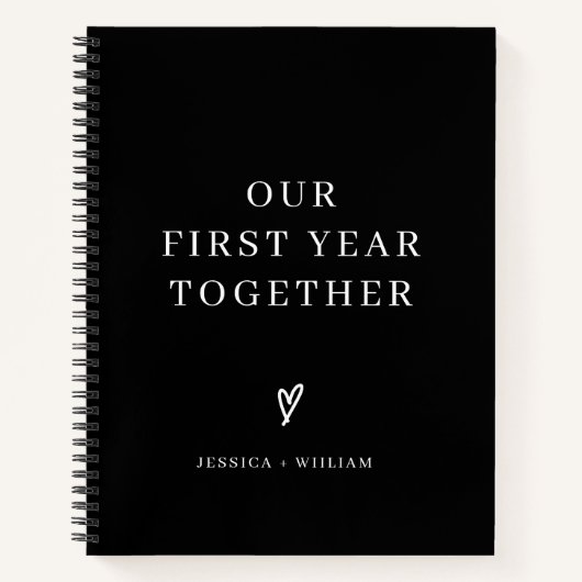 Kundenspezifische Fotos - unser erstes Jahr zusamm Notizblock (Vorderseite)