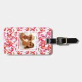 Kundenspezifische Fotowatercolor-Flamingos in den Gepäckanhänger (Vorderseite horizontal)