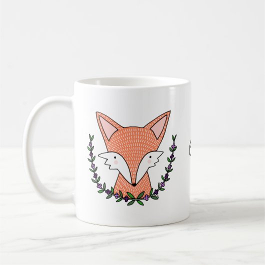 Kundenspezifische Fox-Tassepersonalisierte Kaffeetasse (Links)