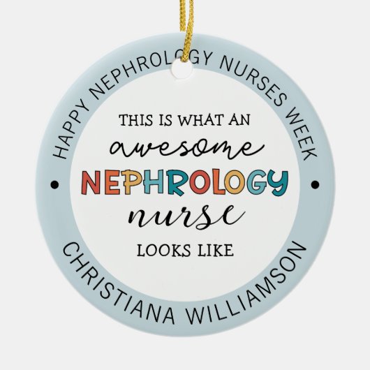 Kundenspezifische Funny Nephrology Nurses Week Wer Keramik Ornament (Vorne)