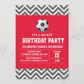 Kundenspezifische Fußball-Geburtstags-Party Einladung