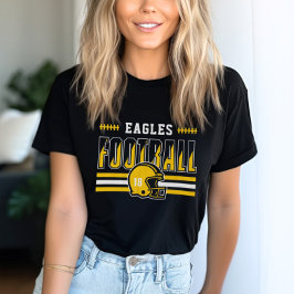 Kundenspezifische Fußballmannschaft Gelb und Schwa Tri-Blend Shirt