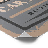 Kundenspezifische Garage Retroposter Poster (Ecke)