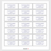 Kundenspezifische Gäste adressieren Labels Navy Bl (Blatt)