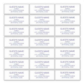 Kundenspezifische Gäste adressieren Labels Navy Bl