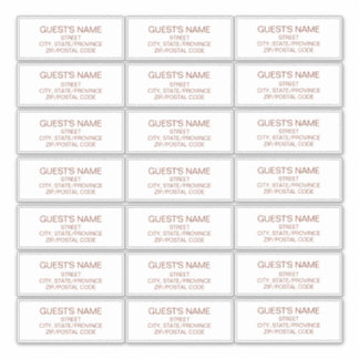Kundenspezifische Gäste: Labels Terracotta/Brown