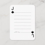 Kundenspezifische Gästebuchkarten, Hochzeiten Begleitkarte (Rückseite)