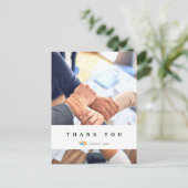 Kundenspezifische Geschäftsbedankungen Postkarte (Stehend Vorderseite)