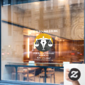 Kundenspezifische Geschäftsfront für paralegal not Fensteraufkleber (Café-Fenster)