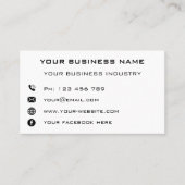 Kundenspezifische Geschäftsinformationen Personali Telefonnummerkarte (Vorderseite)