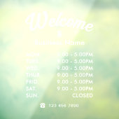 Kundenspezifische Geschäftszeiten Fensteraufkleber (Blatt 3)