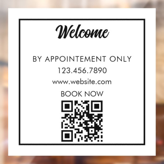 Kundenspezifische Geschäftszeiten für den QR CODE- Fensteraufkleber (Blatt 2)