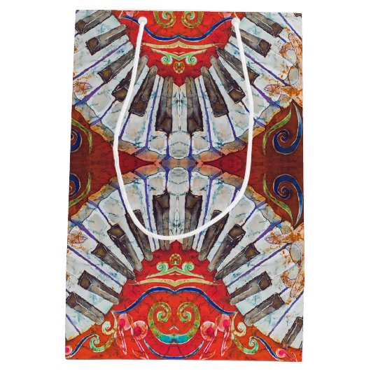 Kundenspezifische Geschenk-Tasche des Klavier-R4 - Mittlere Geschenktüte (Rückseite)