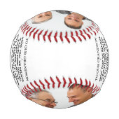 Kundenspezifische Geschenke an unseren Enkel mit 2 Baseball (Rückseite)