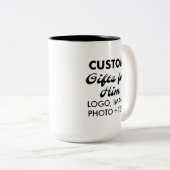 Kundenspezifische Geschenke für Ihm Black Two-Tone Zweifarbige Tasse (VorderseiteRechts)