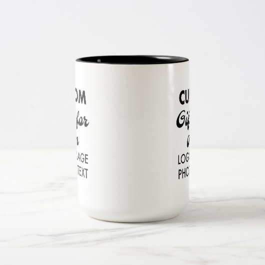 Kundenspezifische Geschenke für Ihm Black Two-Tone Zweifarbige Tasse (Mittel)