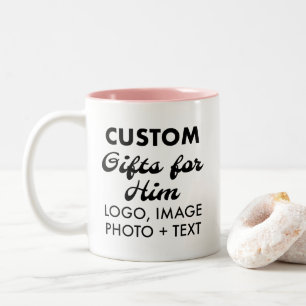 Kundenspezifische Geschenke für Ihn rosa Zwei-Tone Zweifarbige Tasse
