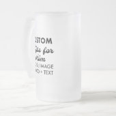 Kundenspezifische Geschenke für seine Mattierte Gl Mattglas Bierglas (Vorderseite Links)