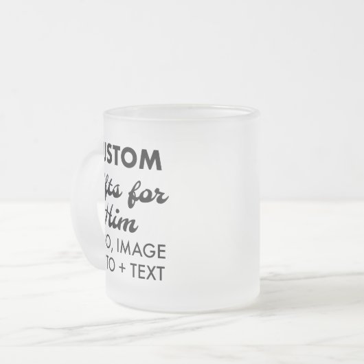 Kundenspezifische Geschenke für seine Mattierte Gl Mattglastasse (Vorderseite Links)