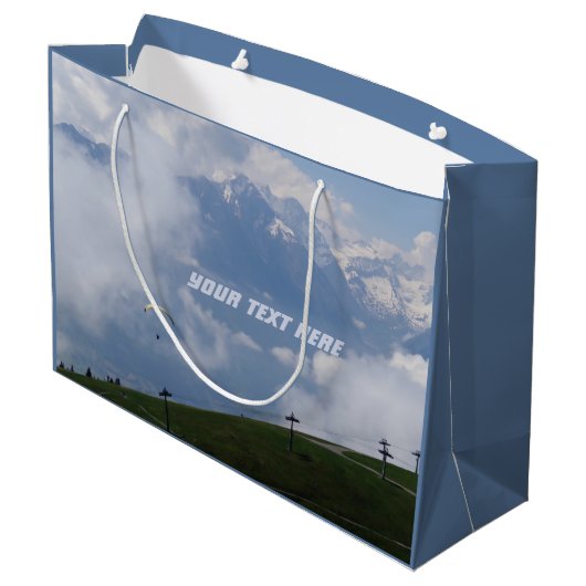 Kundenspezifische Geschenktasche der Große Geschenktüte (Rückseite Schrägansicht)