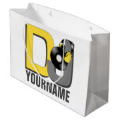 Kundenspezifische Geschenktaschen DJ Große Geschenktüte (Rückseite Schrägansicht)