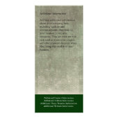 Kundenspezifische Gestell-Karte, grüner Entwurf Werbekarte (Hinten)