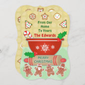 Kundenspezifische Gingerbret Weihnachtskochtkarte Feiertagskarte (Vorne/Hinten)