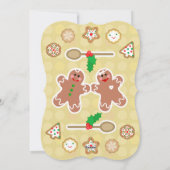 Kundenspezifische Gingerbret Weihnachtskochtkarte Feiertagskarte (Rückseite)