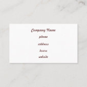 Kundenspezifische Gingham-Visitenkarte Visitenkarte (Rückseite)