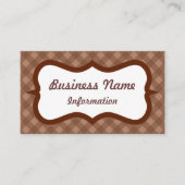 Kundenspezifische Gingham-Visitenkarte Visitenkarte (Vorderseite)