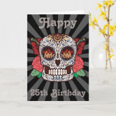 Kundenspezifische glückliche 25. karte (Gelbe Blume)