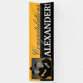 Kundenspezifische Glückwunsch-Abschluss-Goldfahne Banner (Vertikal)