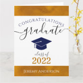 Kundenspezifische Glückwunsch Graduate Name & Year Karte (Gelbe Blume)