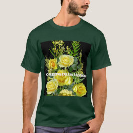 Kundenspezifische Glückwünsche Gelbe Blumen Bild d T-Shirt
