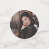 Kundenspezifische Glückwünsche zu Orange und Blue Konfetti (Klein Vorderseite)