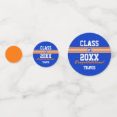 Kundenspezifische Glückwünsche zu Orange und Blue Konfetti (Rückseiten)