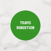 Kundenspezifische Glückwünsche zu Orange und Green Konfetti (Klein Vorderseite)