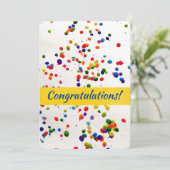 Kundenspezifische Glückwunschkarte mit Balloons (Stehend Vorderseite)