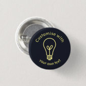 Kundenspezifische Glühlampe-Ikone Button (Vorne & Hinten)